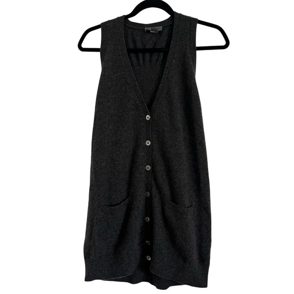 VINCE x A PEA IN THE POD 100% Cashmere Maternity Sweater Vest - Picture 2 of 10